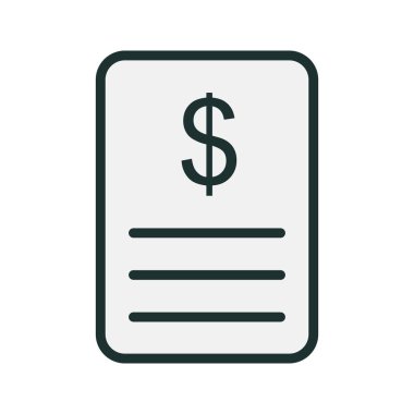 Soyut arkaplanda Dolar Belgesi simgesi izole edildi