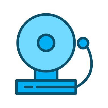 Çan simgesi soyut arka grubunda izole edildi