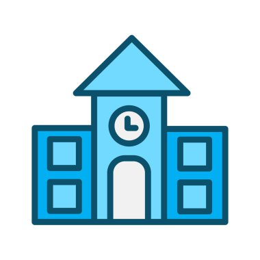 Okul simgesi soyut bir grupta izole edildi