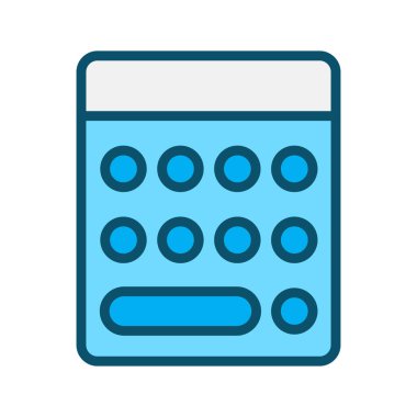 Hesaplayıcı simgesi soyut arkaplan grubunda izole edildi