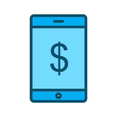 Çevrimiçi pazarlama simgesi soyut arka grupta izole edildi