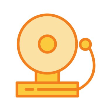 Çan simgesi soyut arka grubunda izole edildi