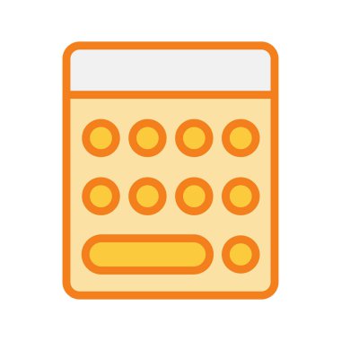 Hesaplayıcı simgesi soyut arkaplan grubunda izole edildi