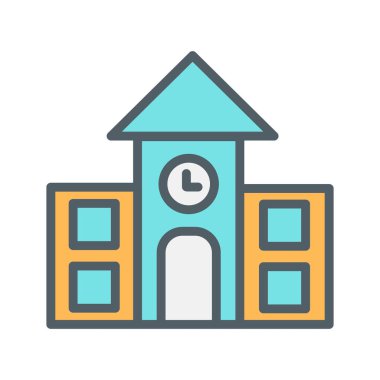 Okul simgesi soyut bir grupta izole edildi