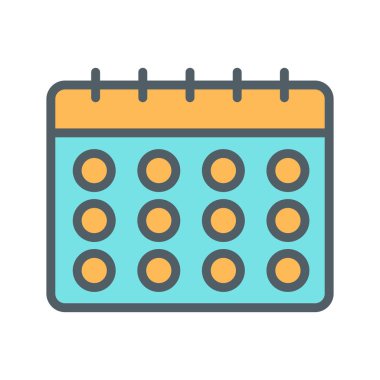 Takvim Simgesi Soyut Arka Gruplamada İzole Edildi