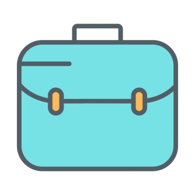 Evrak çantası simgesi soyut bir grupta izole edildi