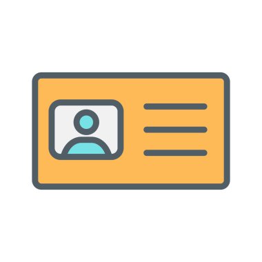 Kimlik kartı simgesi soyut bir grupta izole edildi