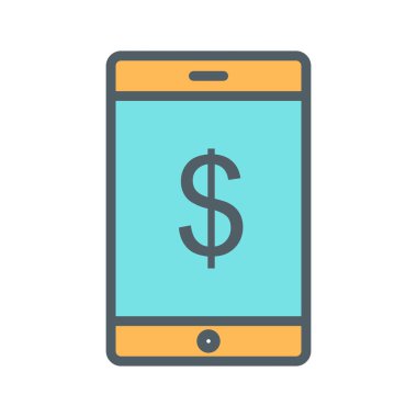 Çevrimiçi pazarlama simgesi soyut arka grupta izole edildi