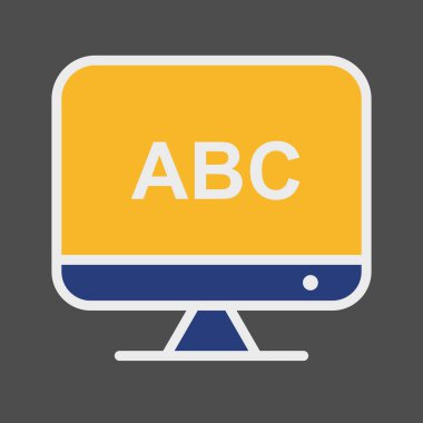 Lcd simgesi soyut bir grupta izole edildi