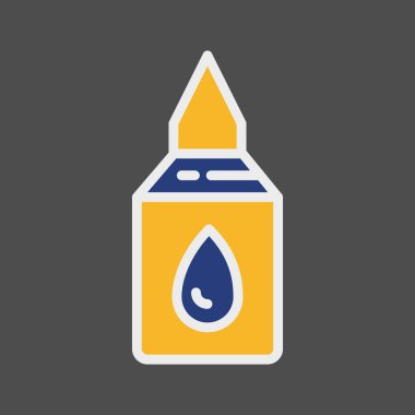 Yapıştırıcı simgesi soyut bir grupta izole edildi