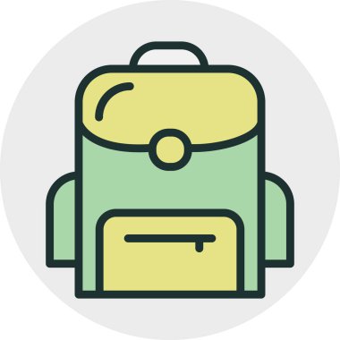 Çanta simgesi soyut grupta izole edildi