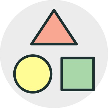 Soyut arkaplanda izole edilmiş Geomatry simgesi