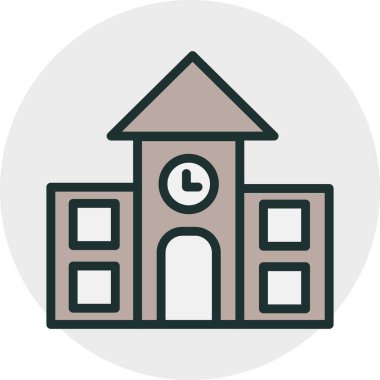 okul simgesi soyut arkaplanda izole edildi