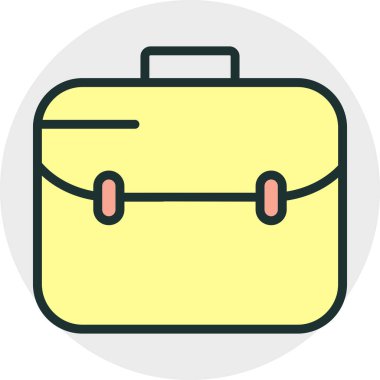 Evrak çantası simgesi soyut arkaplanda izole edildi