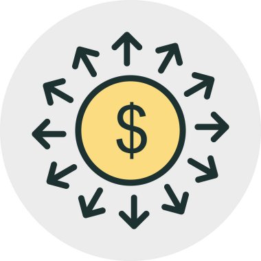 Soyut arkaplanda izole edilmiş hızlı para simgesi