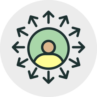 Soyut arkaplanda kullanıcı simgesi izole edildi