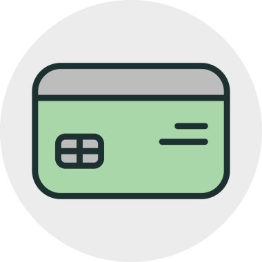 Soyut arkaplanda kredi kartı simgesi izole edildi