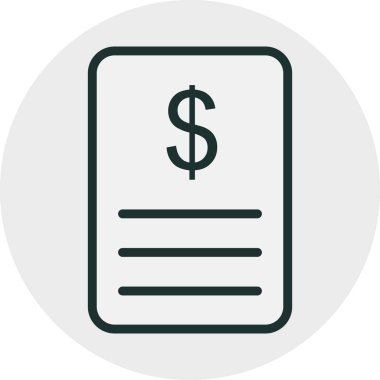 Soyut arkaplanda Dolar Belgesi simgesi izole edildi