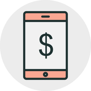 Çevrimiçi pazarlama simgesi soyut arkaplanda izole edildi