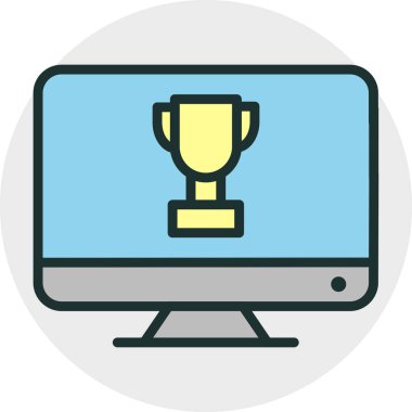 Önde gelen ödül simgesi soyut arkaplanda izole edildi