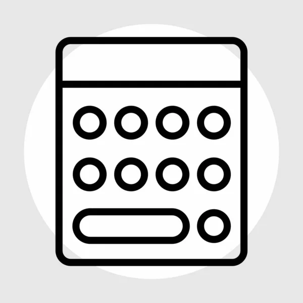 Calculator Icon Isolated Abstract Backgroun — ストックベクタ