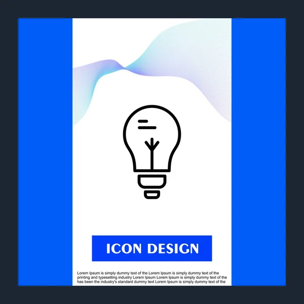 Bulb Icon Isolated Abstract Backgroun — ストックベクタ