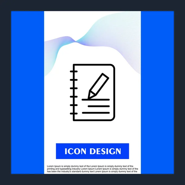 Edit Document Icon Isolated Abstract Backgroun — Stock Vector