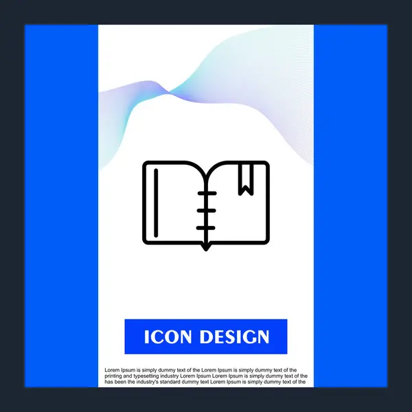 Icono Del Libro Aislado Sobre Fondo Abstracto — Archivo Imágenes Vectoriales