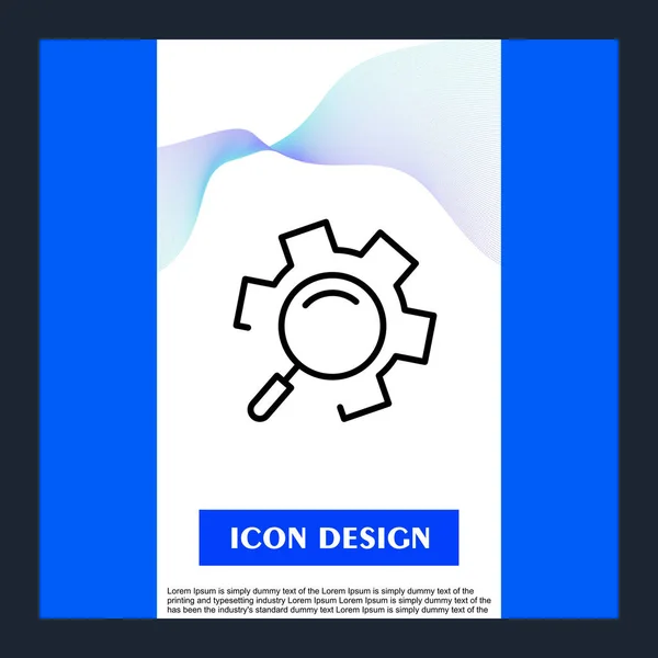 Encontrar Icono Configuración Aislado Fondo Abstracto — Archivo Imágenes Vectoriales
