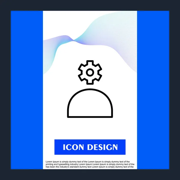 Icône Esprit Créatif Isolé Sur Backgroun Abstrait — Image vectorielle