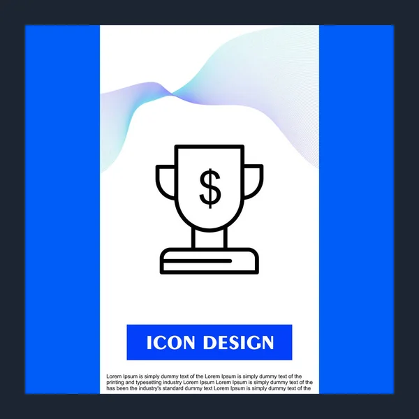 Award Icon Isolated Abstract Backgroun — ストックベクタ