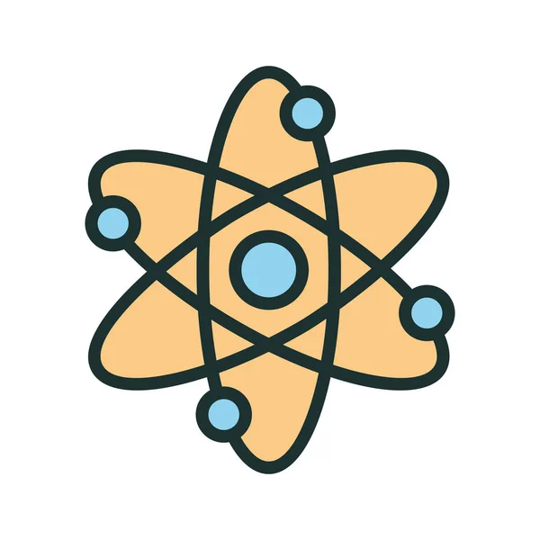 Atomsymbol Isoliert Auf Abstraktem Hintergrund — Stockvektor