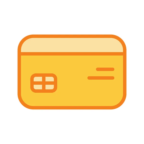 Ícone Cartão Crédito Isolado Backgroun Abstrato — Vetor de Stock