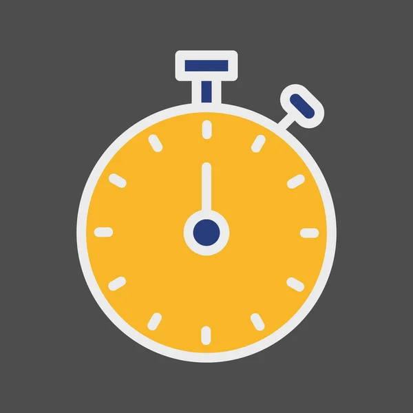 Detener Icono Del Reloj Aislado Fondo Abstracto — Vector de stock