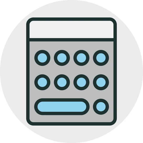 Ícone da calculadora isolado no fundo abstrato — Vetor de Stock