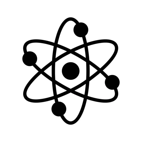 Icono de átomo aislado sobre fondo abstracto — Vector de stock