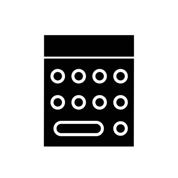 Taschenrechner-Symbol isoliert auf abstraktem Hintergrund — Stockvektor