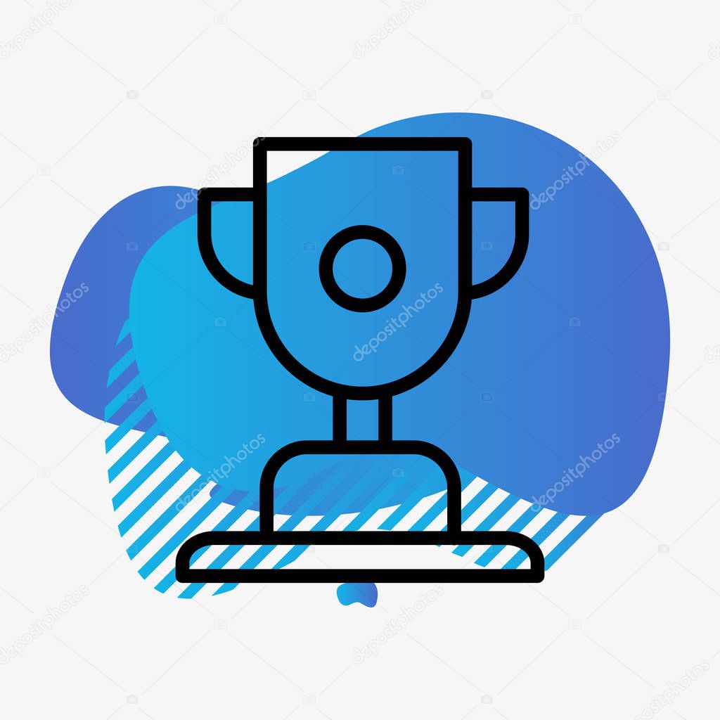 Award icon isolated on abstract backgroun