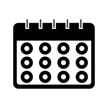 Takvim simgesi soyut arkaplanda izole edildi