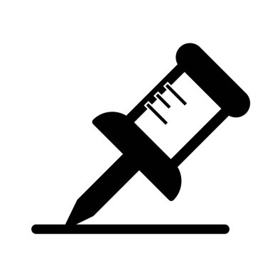 Pin simgesi soyut arkaplanda izole edildi