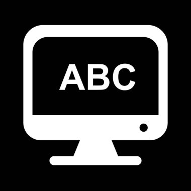 Lcd simgesi soyut arkaplanda izole edildi