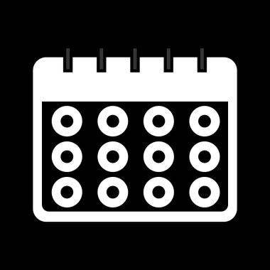 Takvim simgesi soyut arkaplanda izole edildi