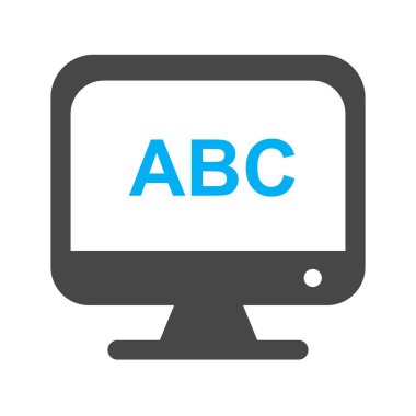 Lcd simgesi soyut arkaplanda izole edildi