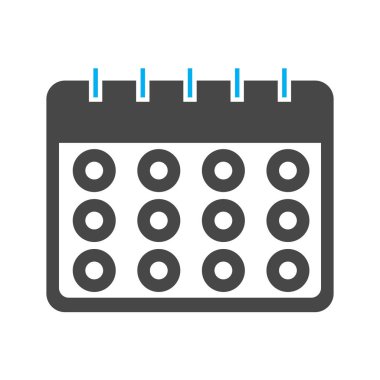 Takvim simgesi soyut arkaplanda izole edildi