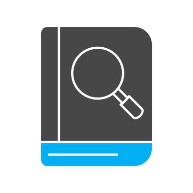 Soyut arkaplanda arama kitabı simgesi izole edildi