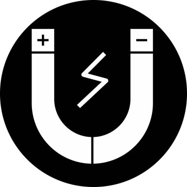 Mıknatıs simgesi soyut arkaplanda izole edildi