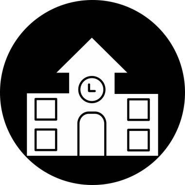 okul simgesi soyut arkaplanda izole edildi