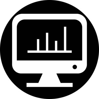 Soyut arkaplanda sunum simgesi izole edildi