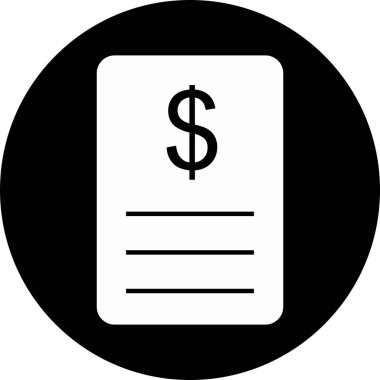 Soyut arkaplanda Dolar Belgesi simgesi izole edildi