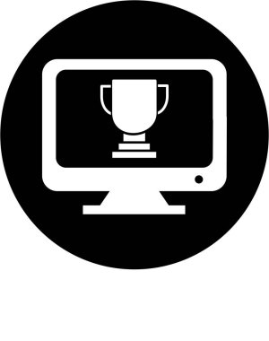 Önde gelen ödül simgesi soyut arkaplanda izole edildi